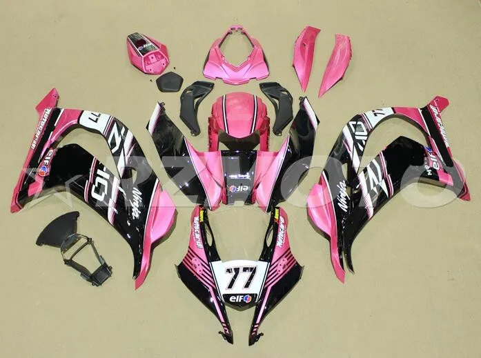 

New ABS motorcycle bike fairing kit Fit for kawasaki Ninja ZX-10R zx10r 10r 2016 2017 16 17 custom pink black 77