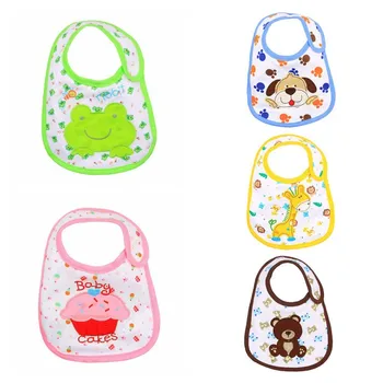 

5pcs Baby Bibs Cartoon Cute Boys Girls Burp Cloths Cotton Waterproof Towel Newborn Boys Girls Bibs Wear Accessories