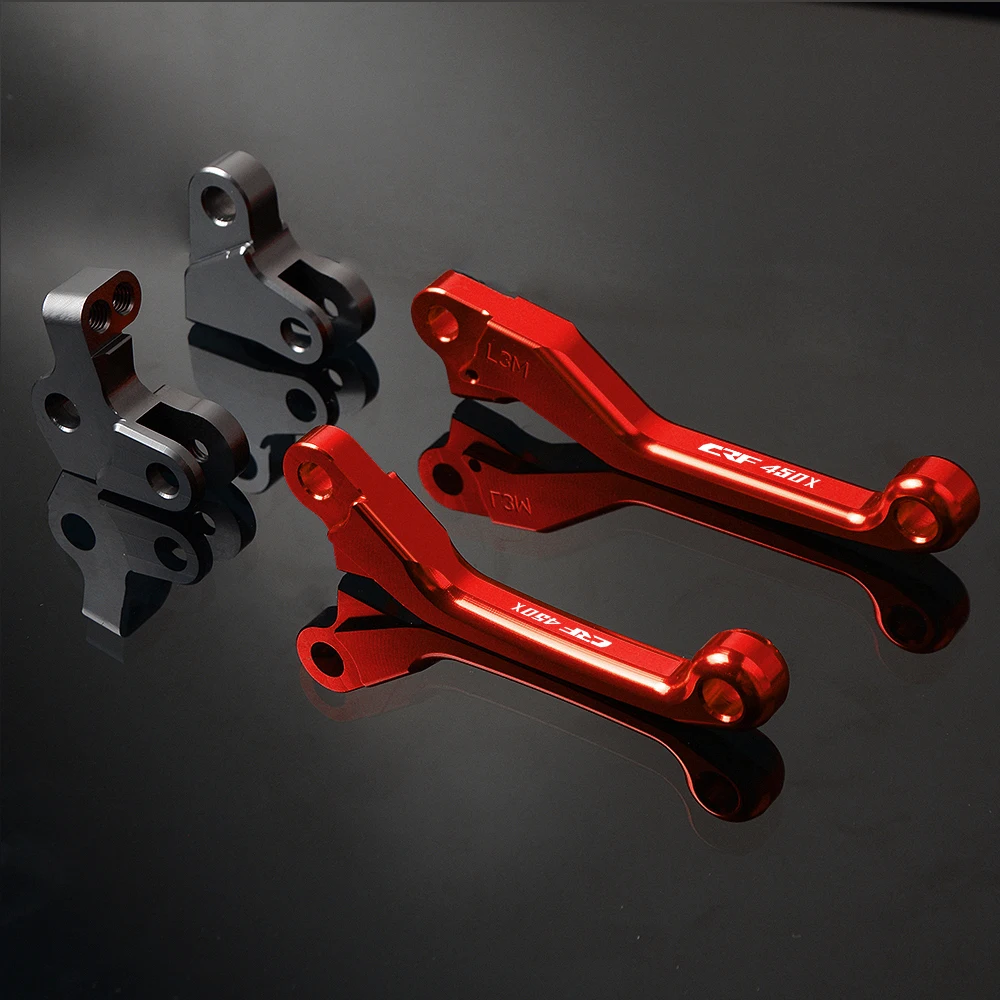 Pivot Dirt bike CNC Aluminum Brake Clutch Levers Motorcycle Parts Accessories For Honda CRF450X CRF 450X CRF 450 X 2005-2017