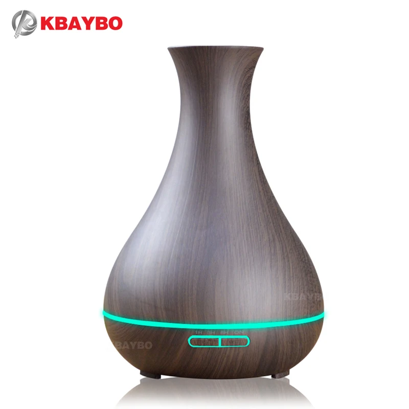 

400ml Aroma Essential Oil Diffuser Electric Wood Grain Ultrasonic Cool Mist Humidifier for Office Home Bedroom LivingRoom