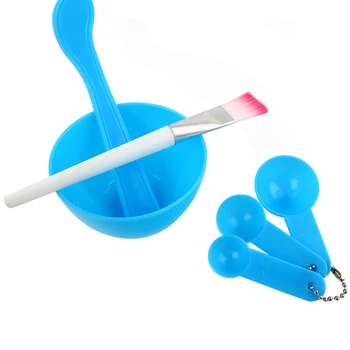 

4 in 1 DIY Facial Beauty Mask Bowl Women Cosmetic Makeup Tool with Brush Mixed Stir Spatula Stick Measuring Cosmetic Spoon kit