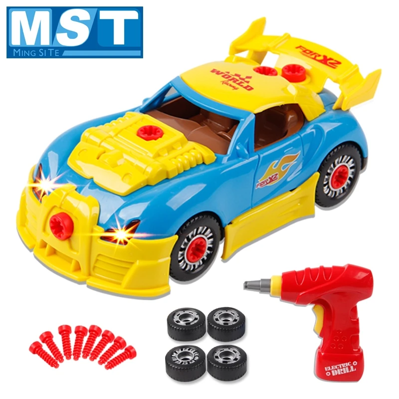 

Boys Toys Building Tools For Modeling Racing Vehicle Kit With Sound Light Screw Construction Tool Set Educational DIY Toy