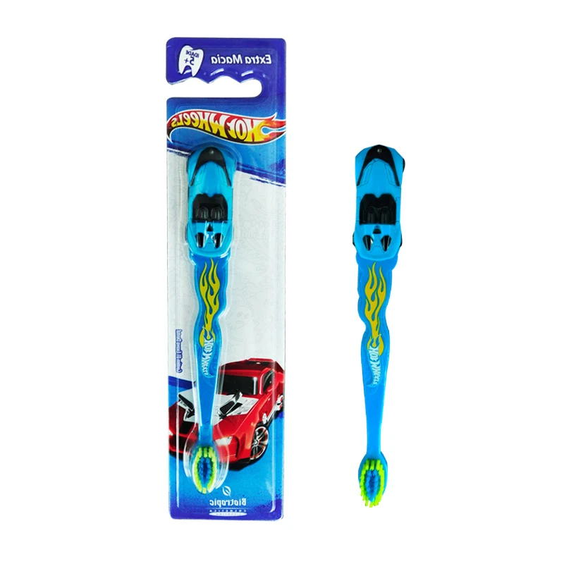 3D Автомобильная зубная щетка вечерние Детские зубные щетки в форме автомобиля es подарок - Цвет: Синий