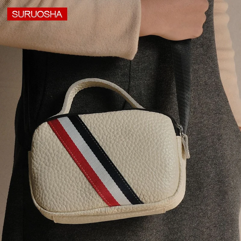 

Red white black belt Luxury designer shoulder bag handbags 100% leather top quality designer ladies shoulder bags panelled