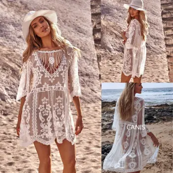

Women Lady Beachwear Swimwear Tassel Bikini Cover Up Summer Sarong Beach Dress
