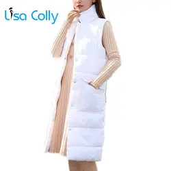 Лиза Colly 2018 новые зимние Для женщин хлопковые парки Пальто утепленная длинная куртка пальто Для женщин теплый тонкий зимняя верхняя одежда