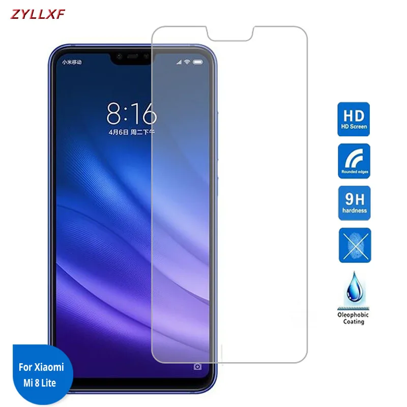 Защитная пленка для экрана из закаленного стекла Xiaomi Mi 8 Lite 9H 2.5D Mi8 Youth Mi8Youth |