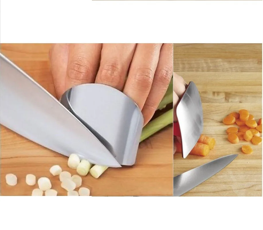 3 Finger Protection Knife Stainless Steel Finger Guard Protector Cutting Slice Chop Safe Cooking Finger Protectors Kitchen Tools