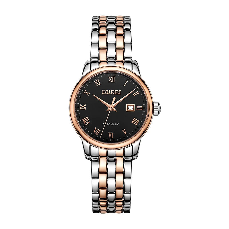 

BUREI 1002 Switzerland watch women luxury brand Time Module NH36 Genuine calendar automatic mechanical female watch