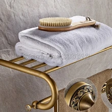 Античная латунь Настенный Ванная комната краткое стиль полотенца стойки держатели Wba484