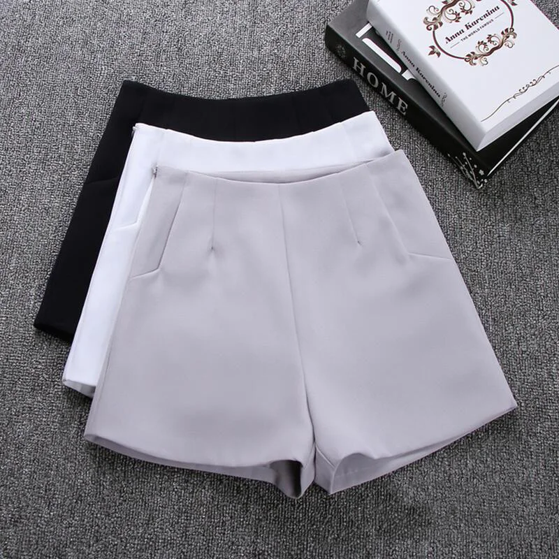 

2018 New Summer hot Fashion New Women Shorts Skirts High Waist Casual Suit Shorts Black White Women Short Pants Ladies Shorts