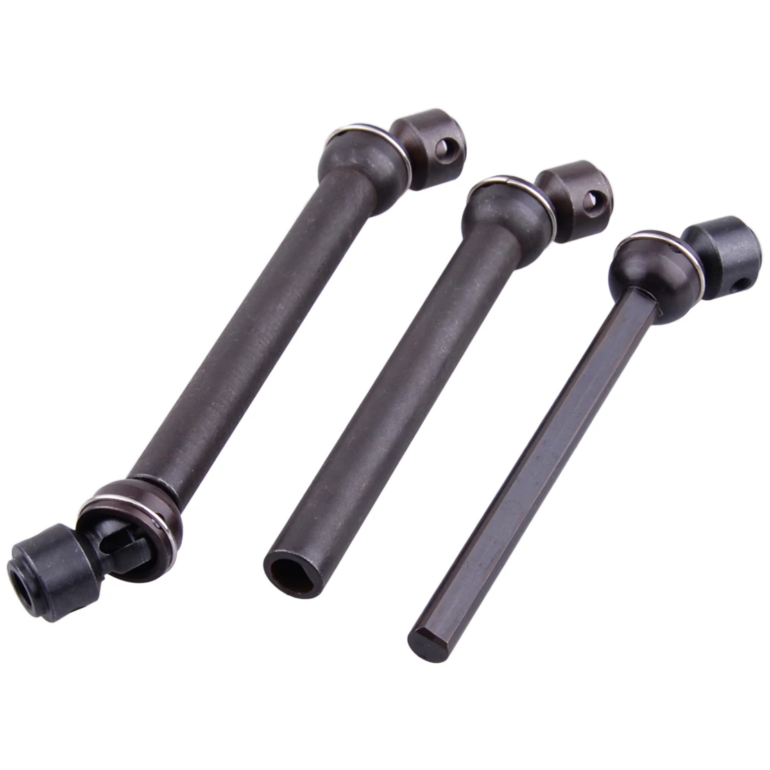 2 Sets Hard Steel Universal Drive Shaft 110mm 150mm fit for SCX10 D90 RC4WD Crawler Built in