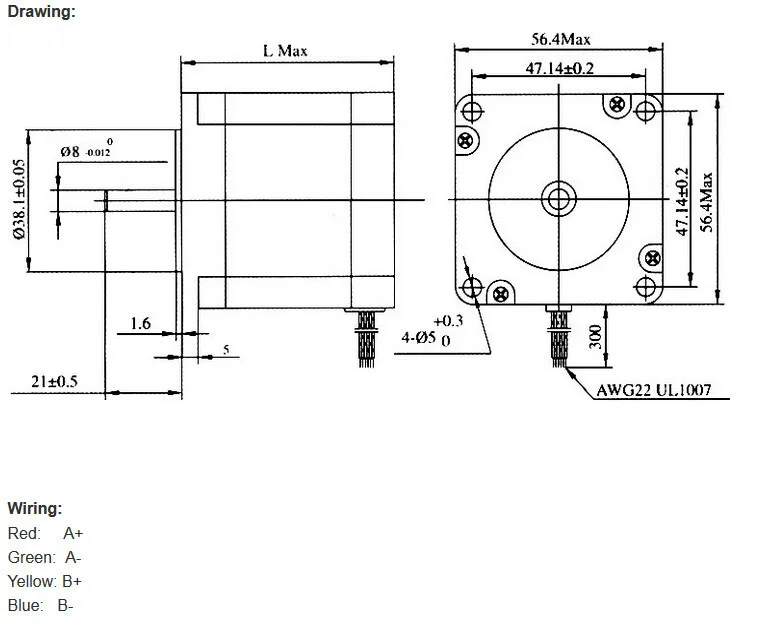 Nema 23 шаговый двигатель 2 фазы 4-Leads 270 Oz-in/180Ncm 76 мм CNC 3d принтер 23HS8430 1,8 deg XINHUANGDUO