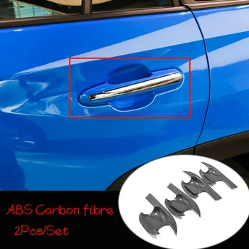 

Car Styling Accessories ABS Carbon Fibre 4pcs for Toyota RAV4 2019 Car Door Protector Handle Bowl Cover Trim Sticker Shell
