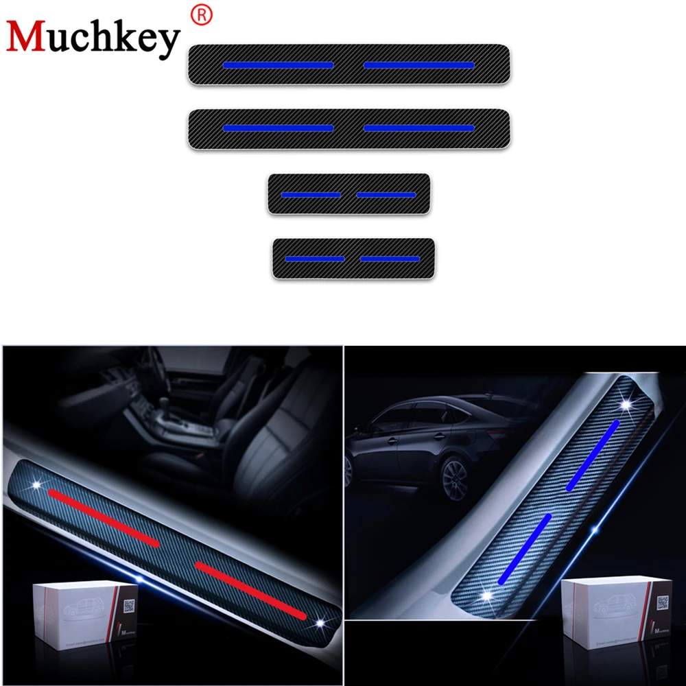 

Car Door Sill For Nissan Xterra Scuff Plate Car Sills Protectors 4D Carbon Fiber Stickers Car-Styling Sticker Auro Accessories