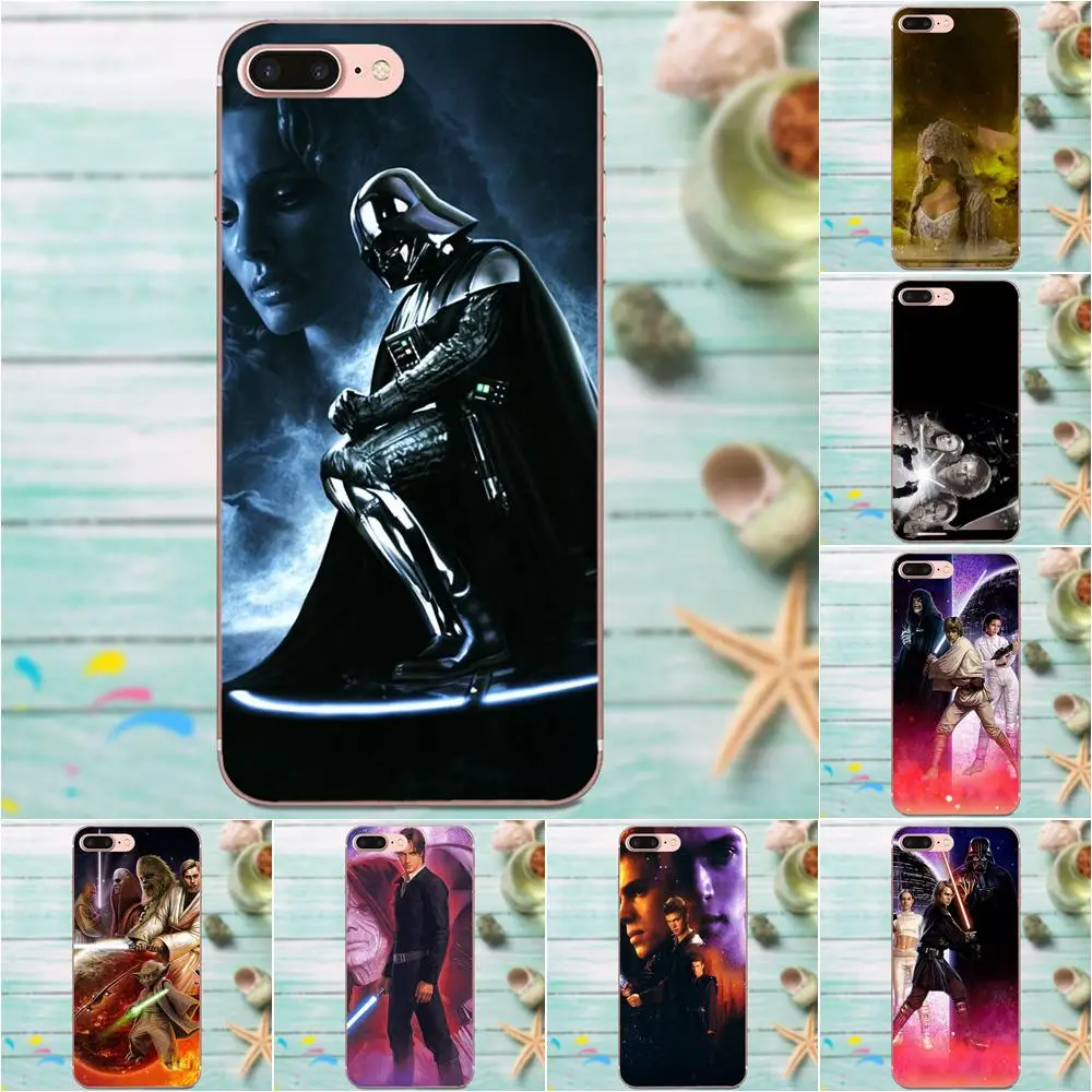 

Star Wars Vader Darth Padme For Apple iPhone X XS Max XR 4 4S 5 5C 5S SE 6 6S 7 8 Plus TPU Art Online Cover Case