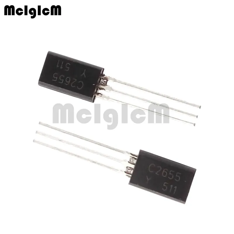 

MCIGICM 1000pcs C2655-Y 2SC2655 in-line triode transistor TO-92L 2A 50V NPN c2655 transistor