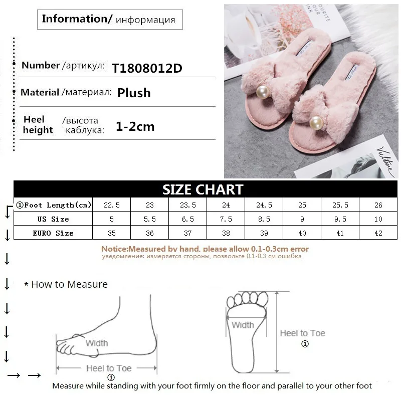 Зимние домашние тапочки; милые женские пушистые тапочки с бантом и жемчугом; домашние дизайнерские шлепанцы на мягкой подошве с мехом; zapatos de mujer; T1808012D