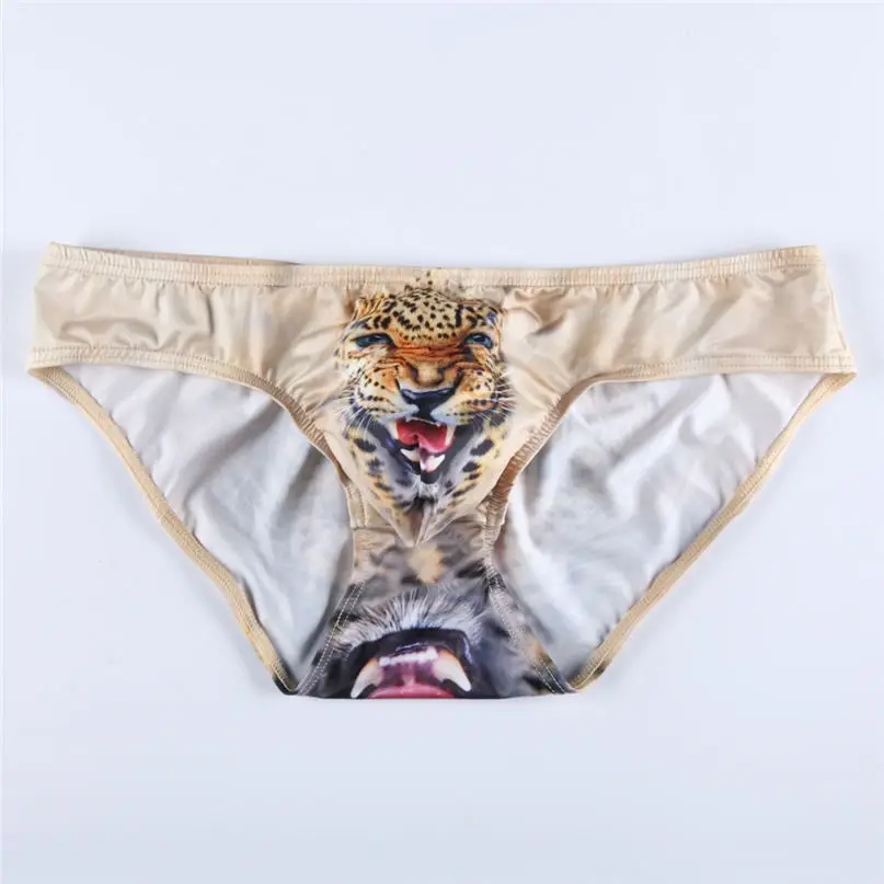 Swim Briefs Man Sexy 3D Print Underwear Cotton Soft Breathable Pouch Boxer Underpants Underwear All Seasons Panties #2d27 (19)