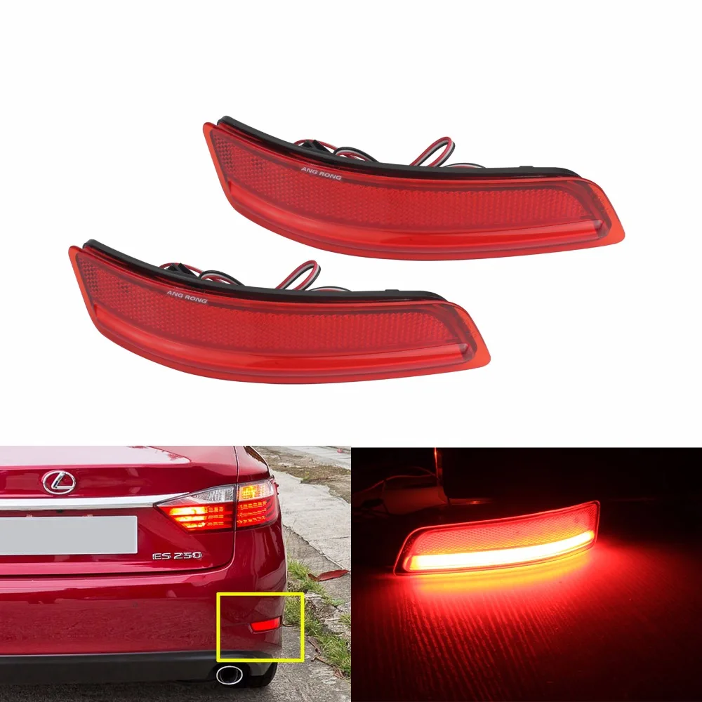 

ANGRONG 2x Red LED Bumper Reflector Tail Stop Brake Light For Lexus GS 250/350/450h (AWL10/GRL1#/GWL10) 2012-up (CA227)