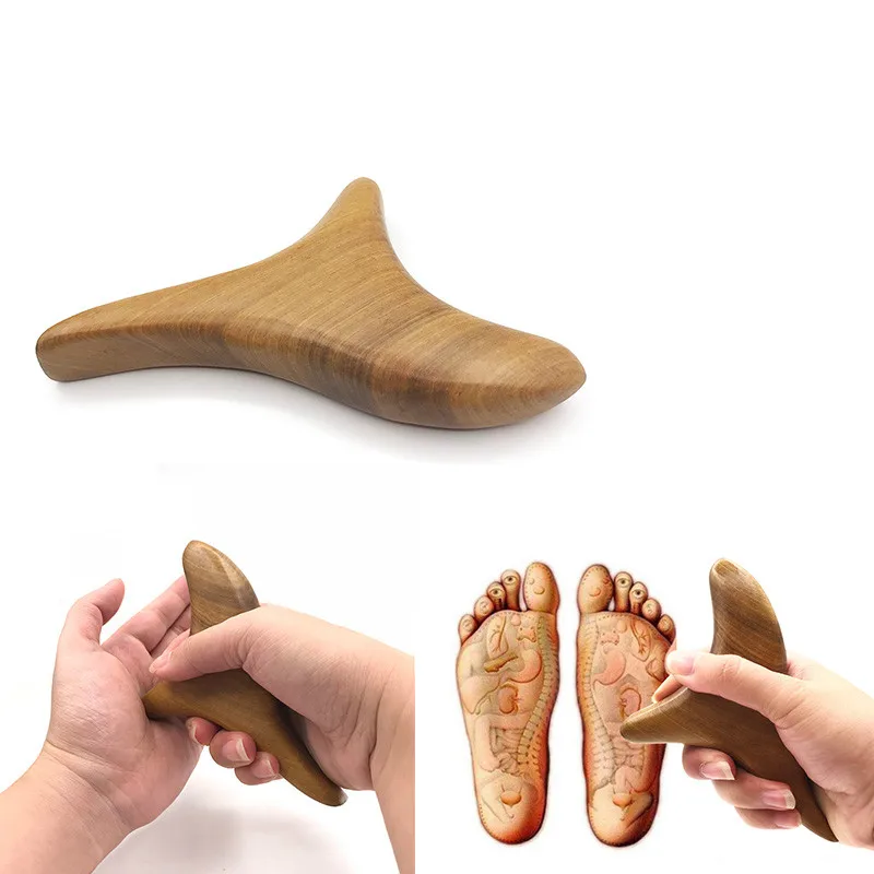 

1Pc Triangle Trigeminal Body Relax Fragrant Wood Neck Shiatsu Reflexology Wooden SPA Therapy Massager Blood Circulation