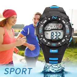 Мужские часы Модные мужские наручные часы спортивные часы Многофункциональный Будильник для студента водонепроницаемые спортивные