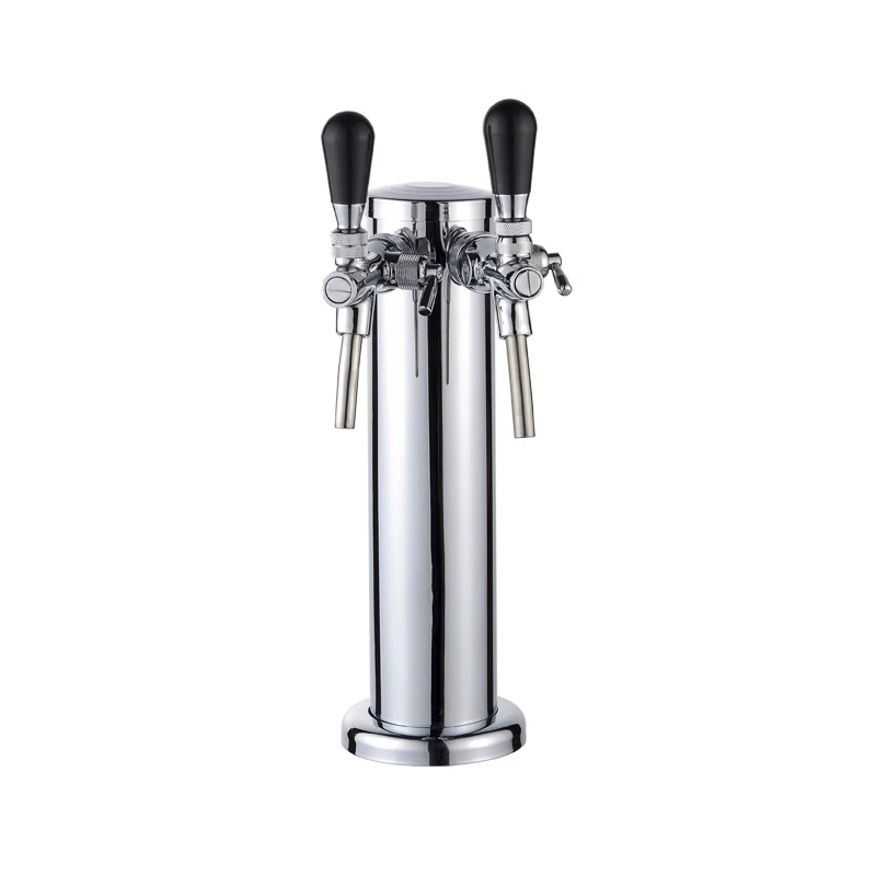 

Homebrew Beer Faucet / Tap Adjustable Stainless Steel Beer Tower With Two Flow Control Tap Brew Tool Accessories Good Quality