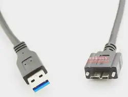 Бесплатная доставка! USB 3,0 мужчина к MICRO USB 3,0 с винтом блокировки панели/жёсткий диск кабель для передачи данных 1 м