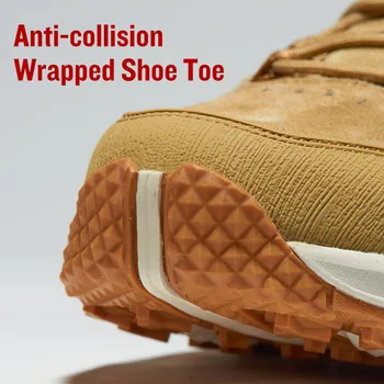 RAX Men Hiking Shoes Mid-top Waterproof Outdoor Sneaker Men Leather Trekking Boots Trail Camping Climbing Hunting Sneakers Women 3