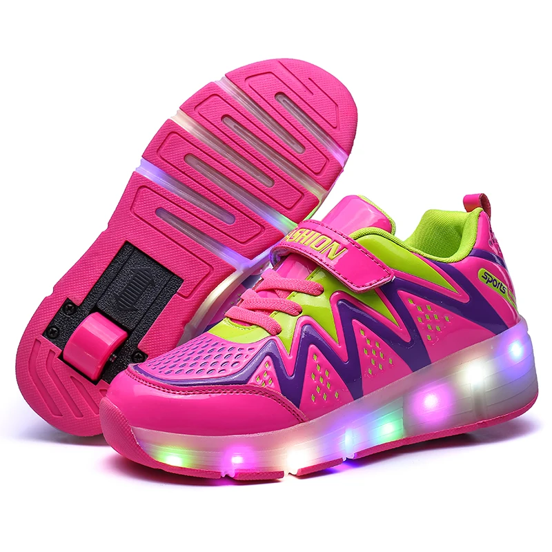 Heelys светодиодный светильник, кроссовки с колесом для мальчиков и девочек, роликовые коньки, повседневная обувь с роликами для девочек, одноколесные кроссовки для малышей, черные