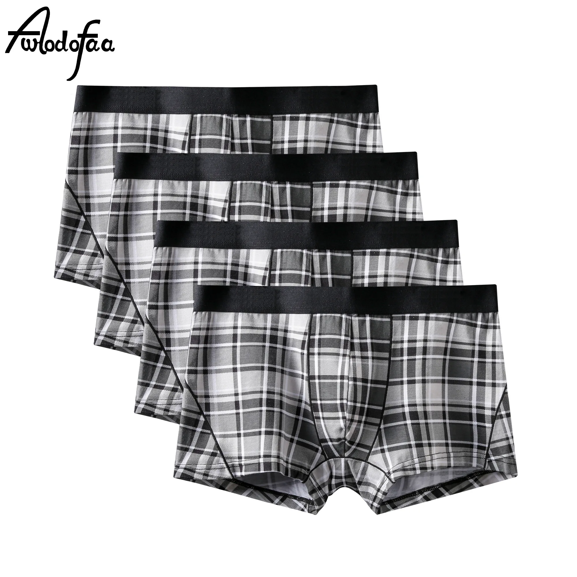 4Pcs \ Лот Мужской Качество плюс Размеры трусы Мужское нижнее белье Мягкие боксеры; хлопковые трусы-боксеры; Для мужчин шорты-боксеры плюс Размеры трусы-боксеры с изображением Для мужчин нижнее белье