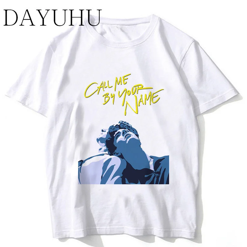 

call me by your name Men T-Shirt 2018 Short Sleeve Pattern Print T Shirt O-Neck Slim Tops Fashion Mens Tee Shirt TShirts