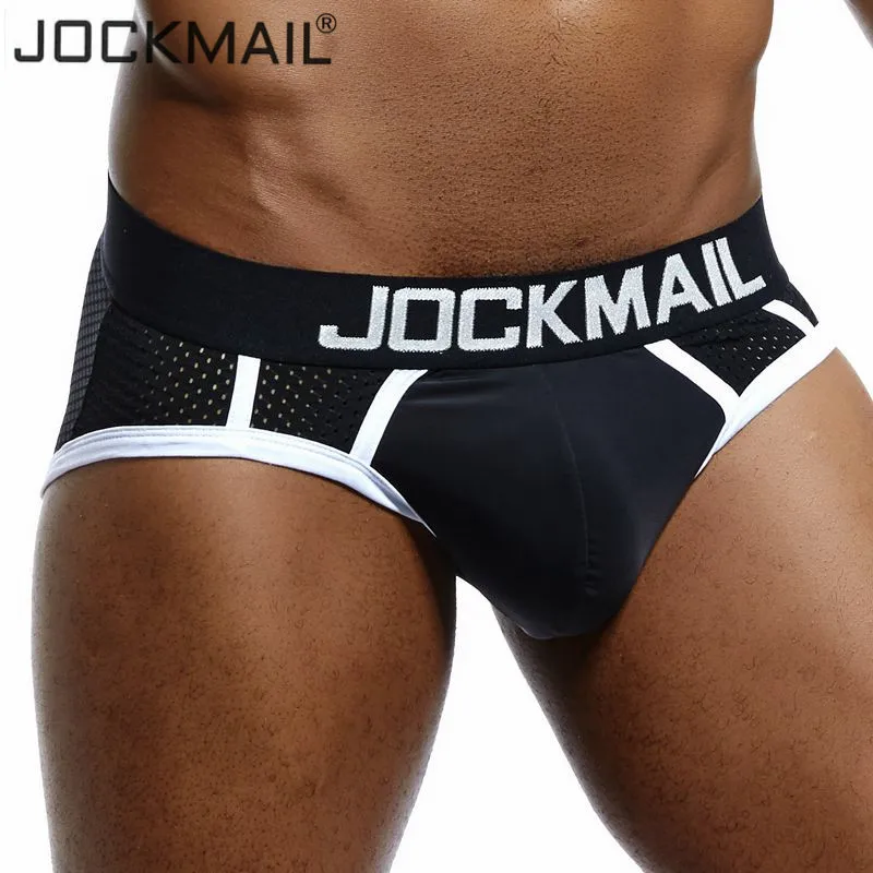 Нижнее белье JOCKMAIL мужское сетчатые Qucik Dry сексуальные мужские плавки Мужские