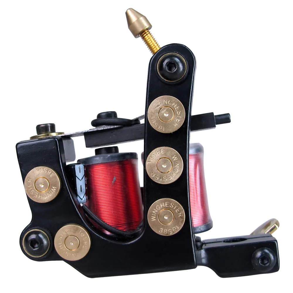 

High Quality Coil Tattoo Machine 10 Warp Coil Light Weight Tattoo Guns For Shader&Line Tattoo equipment Free shipping