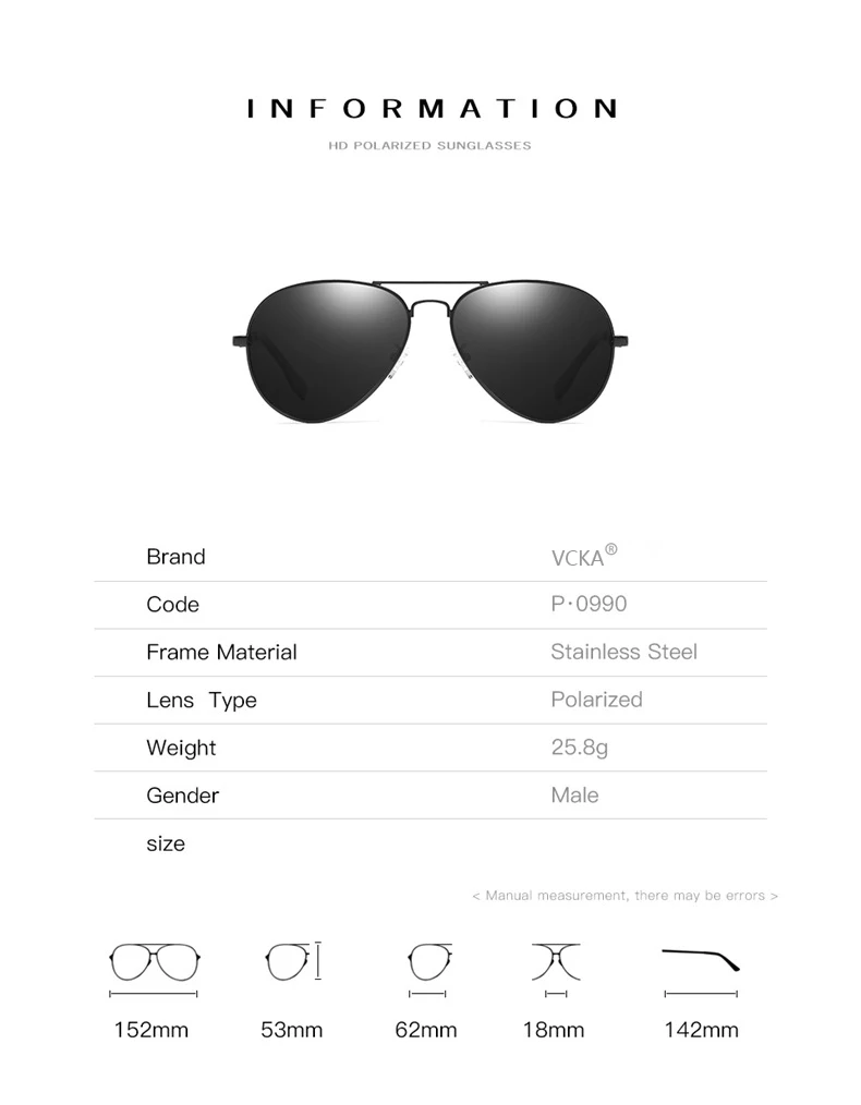 VCKA, брендовые, модные, классические, поляризационные солнцезащитные очки, мужские, дизайнерские, HD, очки, интегрированные, солнцезащитные очки, UV400 для мужчин