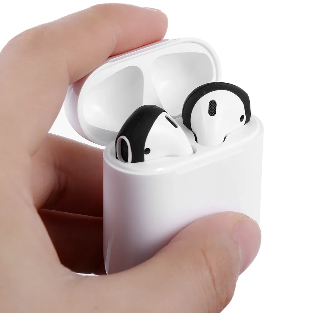 2 Pairs New Color Soft Ultra Thin Earphone Tips Anti Slip Earbud Silicone Earphone Case Cover For Apple In-Ear AirPods Earpods