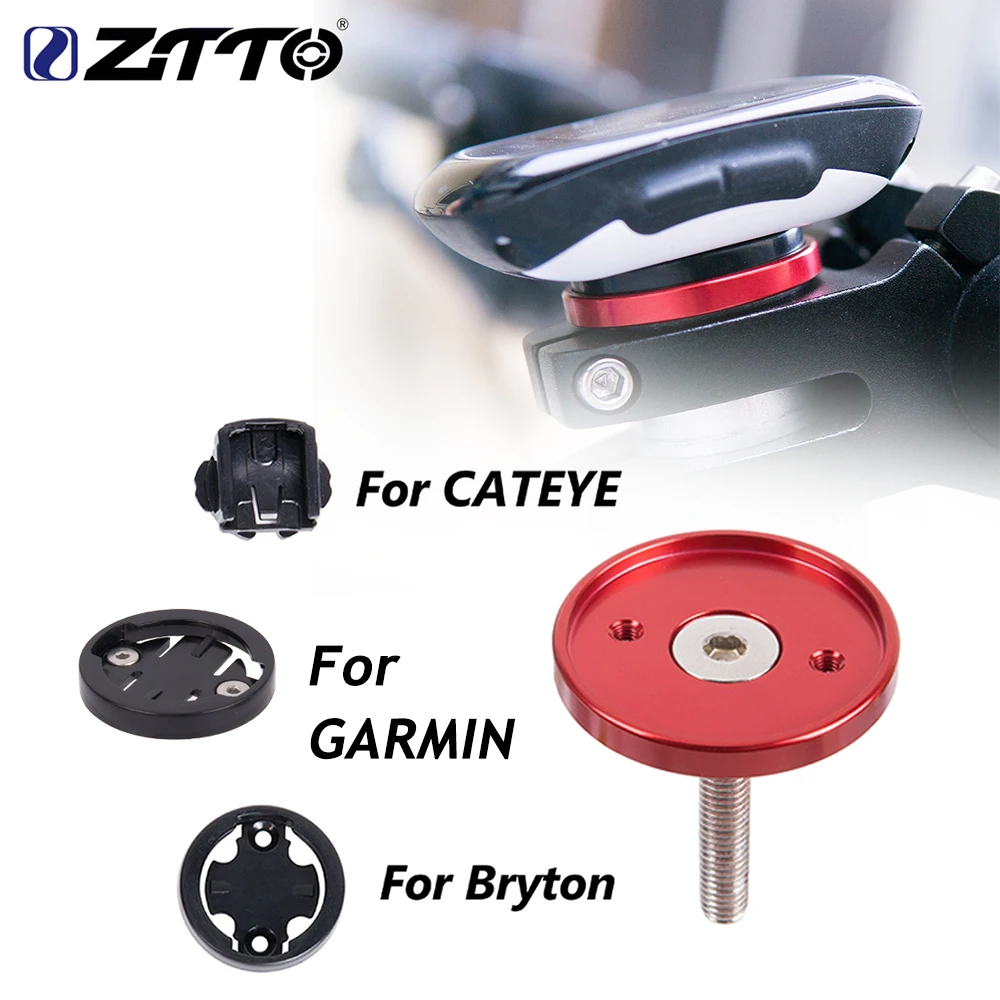 

ZTTO MTB Road Bike Computer Holder stem top cap bicycle stopwatch GPS ultralight Mount For GARMIN Bryton CATEYE