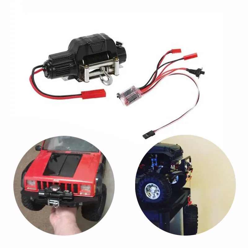 

Electric Automatic Winch w/30A Brushed ESC for RC 1/10 JEEP Axial SCX10 AX10 Tamiya CC01 HSP Traxxas TRX4 RC4WD Rock Crawler
