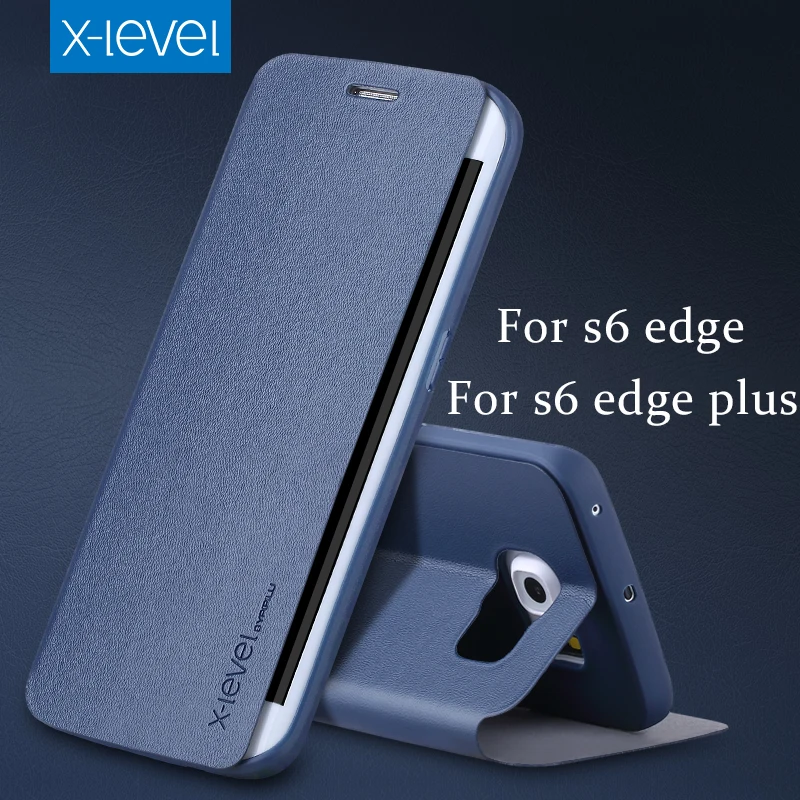 imágenes para X Nivel PU Cuero caso del teléfono Del Tirón Para Samsung Galaxy S6 S6 edge borde más caso imágenes para X Nivel PU Cuero caso del teléfono Del Tirón Para Samsung Galaxy S6 S6 edge borde más caso