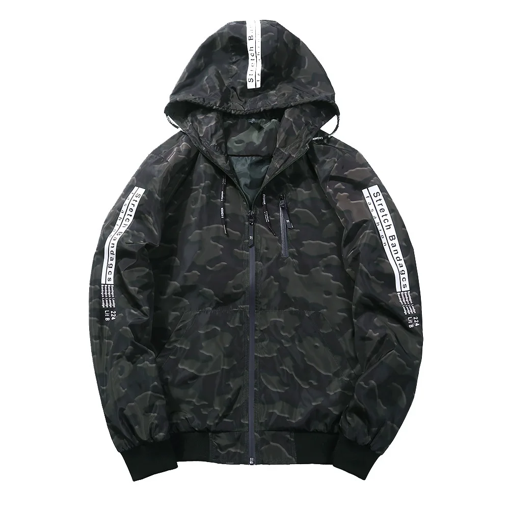 European Size Camouflage Hooded Mens Spring Jackets Men Streetwear Jacket Coat Thin Style Casual Windbreaker Outwear for Autumn European Size Camouflage Hooded Mens Spring Jackets Men Streetwear Jacket Coat Thin Style Casual Windbreaker Outwear for Autumn