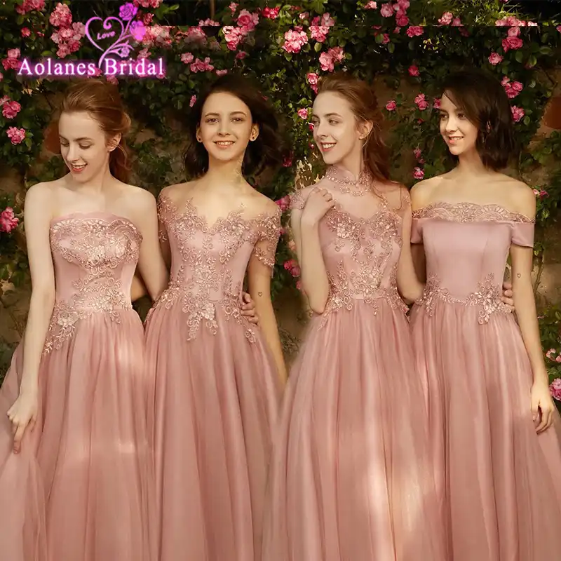 dusty pink bridal dresses