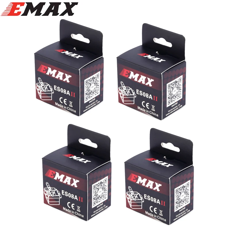 

4x EMax 9g High Sensitive Mini Sub Micro Servo ES08A 8g ES08 3D RC airplane Helicopter ES08MD ES08MA MG90S +Free shipping