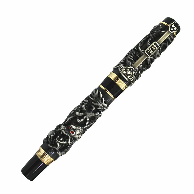 6 Роскошная Ручка-роллер Jinhao Heavy Dragon, 0,7 мм, черные чернила, Сменные ручки для письма, бизнес-офис, подарок в подарочной коробке высокого класса - Цвет: 6