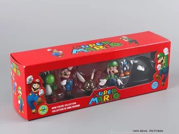 

Super Mario Bros Figures Mario Luigi Bullet Bill Yoshi Goomba PVC Action Figure Model Toys Dolls 6pcs/set SMFG207