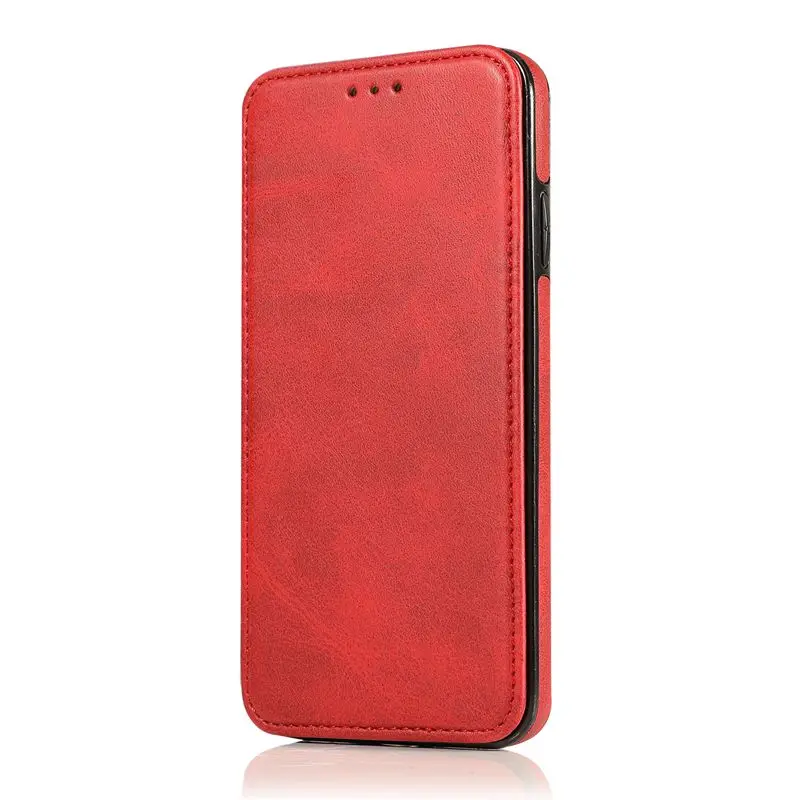 Магнитный чехол для iPhone 11 Pro Max, чехол из искусственной кожи, закрытый флип-чехол для телефона, чехол для iPhone 11Pro Max Iphone11, чехол - Цвет: Red