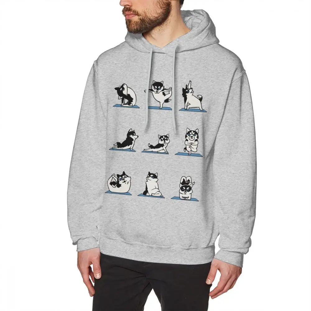 

Husky Yoga Sweatshirt Male Geek O-neck hoodies birhtday Gift long sleeve