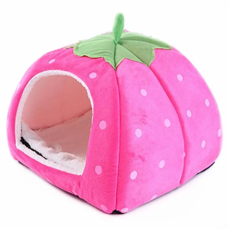Hot style strawberry pet nest Warm and comfortable little puppy bed cat