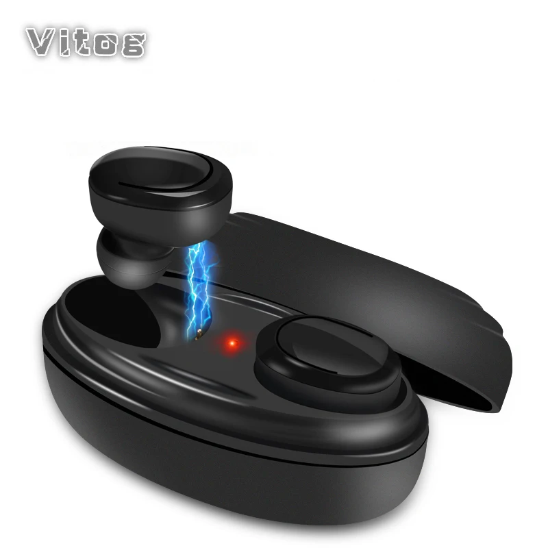 

TWS Bluetooth Earphone Headphone With Mic True Wireless Mini Earbud Stereo Music Head Phone HandsFree Cordless Headset For Phone