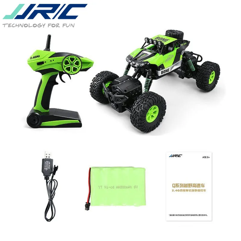 

JJRC 1/16 2.4G 4WD Racing Rc Car Waterproof With Led Light Off-Road Rock Crawler Truck RTR Remote Control Toys Blue Red