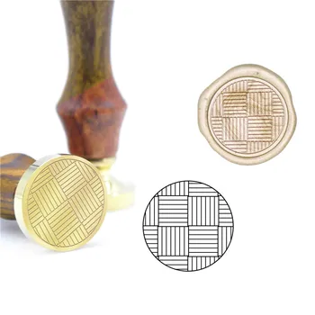 

Geometric Pattern Wax Seal Stamp B34 Custom Wax Stamp Initial Stamp Wood Handle DIY Ancient Seal Retro Stamp
